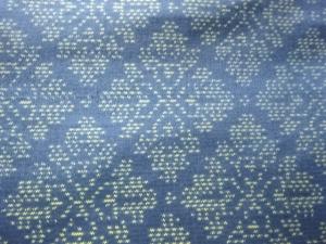 アンティーク　菱模様織出し本場泥大島紬着物